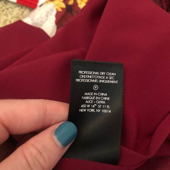 ALICE+OLIVIA TIE-NECK FLORAL MINI DRESS SZ 4 - Picture 8 of 9